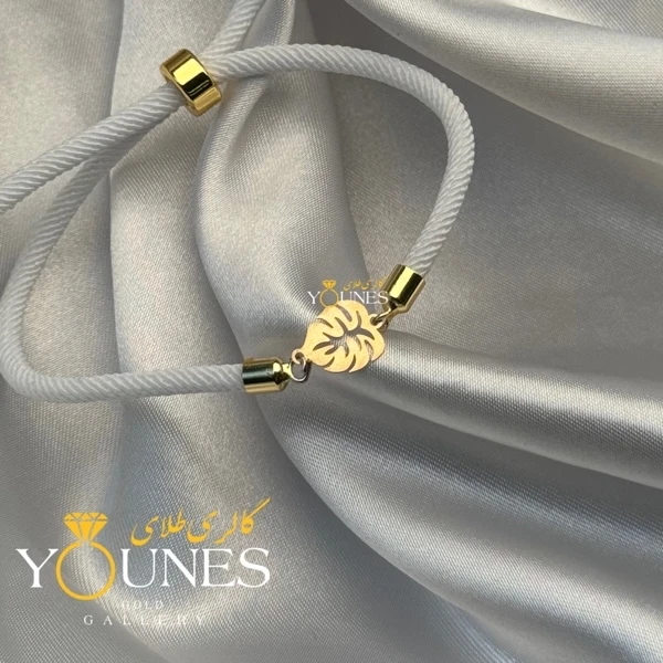 دستبند برگ انجیری طلا لیزری